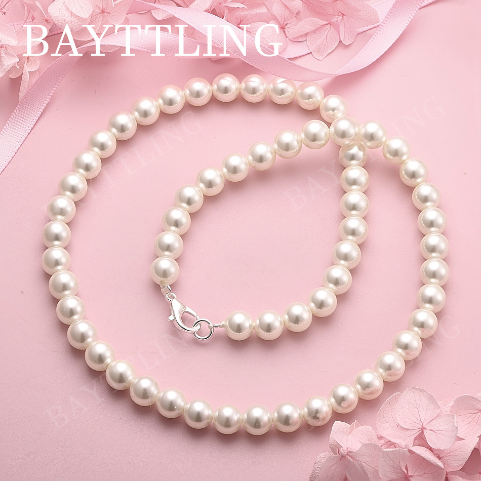 Pearl Trim Chain - Collar de Perlas Elegante de Plata