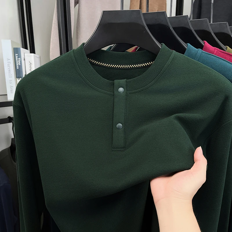Embellish Knit - Suéter Henley de Corte Holgado para
