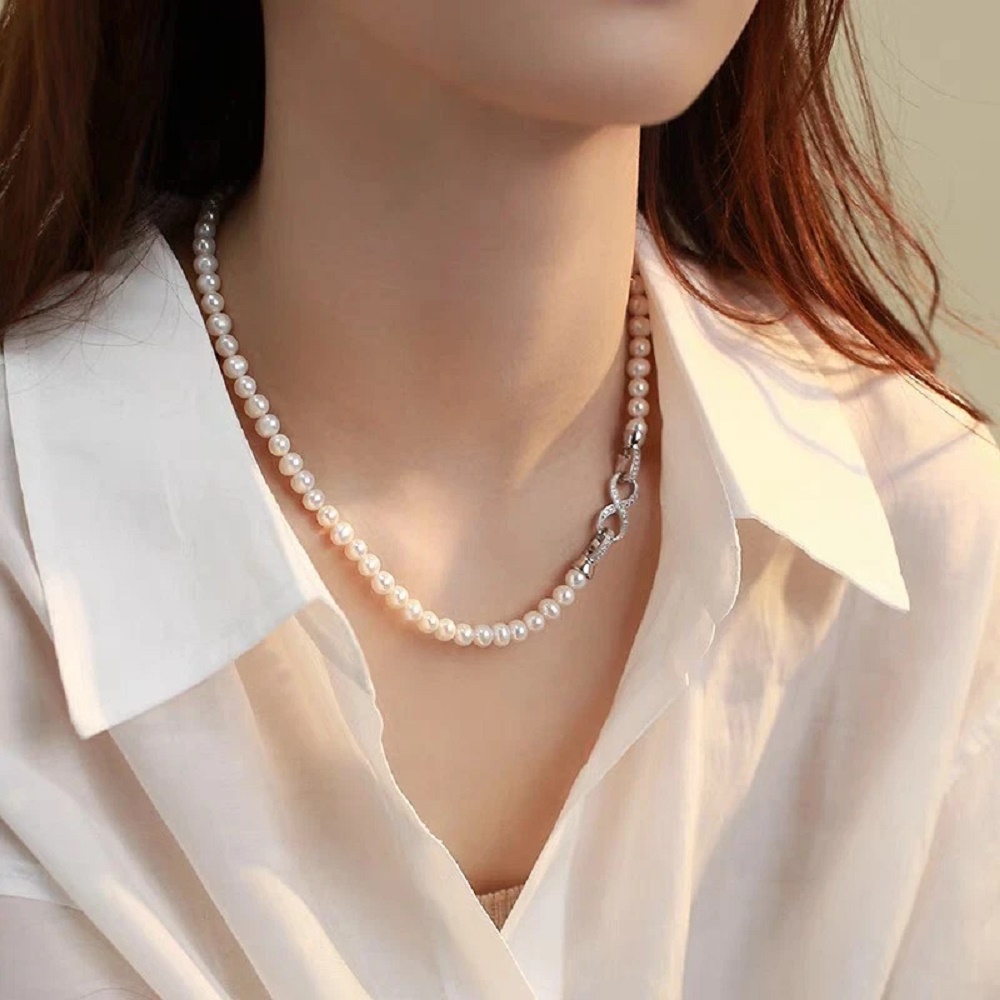 Pearl Trim Chain - Collar de Perlas Naturales Akoya AAA