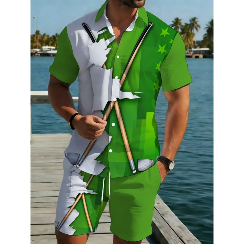 Embellish Knit - Conjunto de Camisa y Pantalones de
