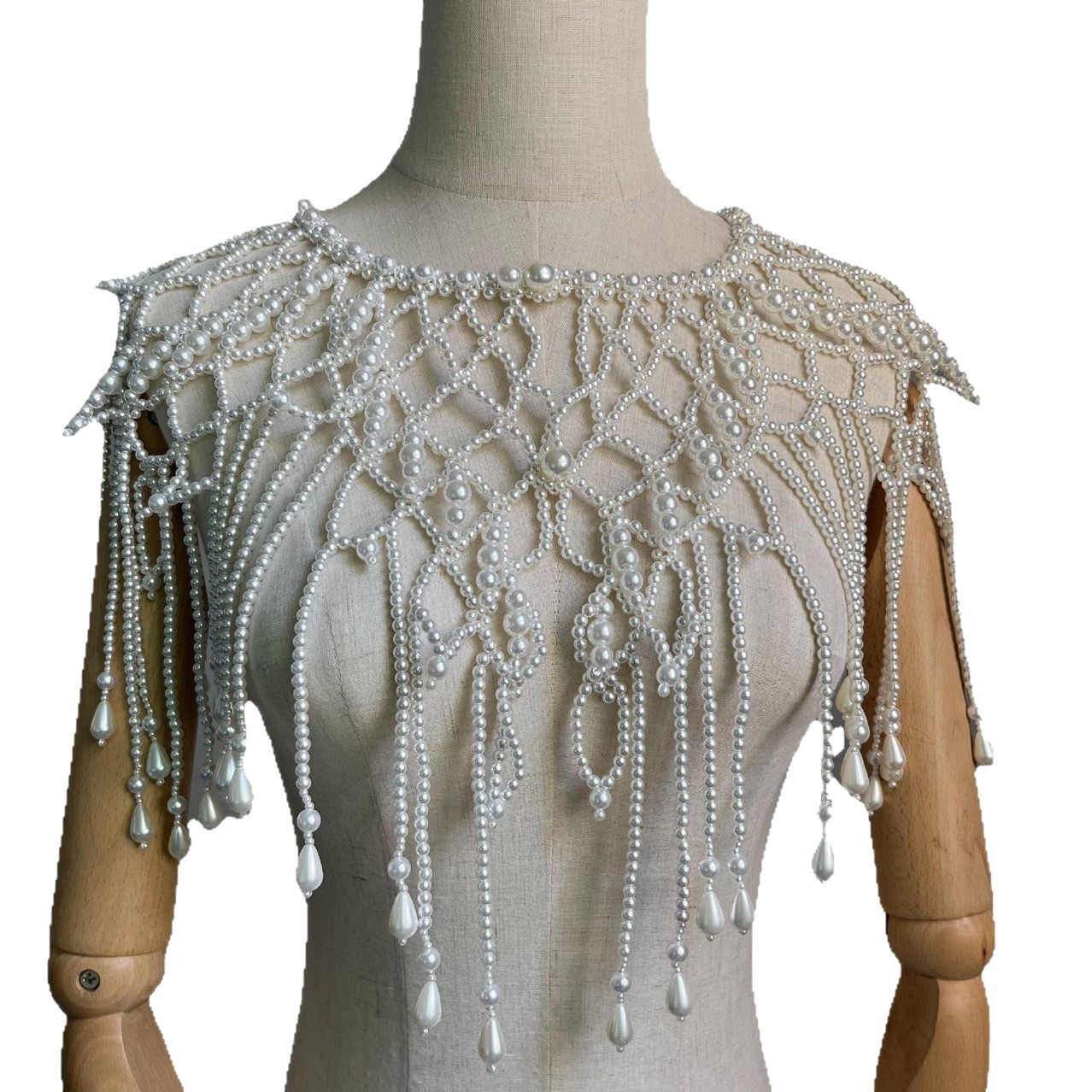 Cadena corporal de perlas hech - Pearl Trim Chain reseña y precio