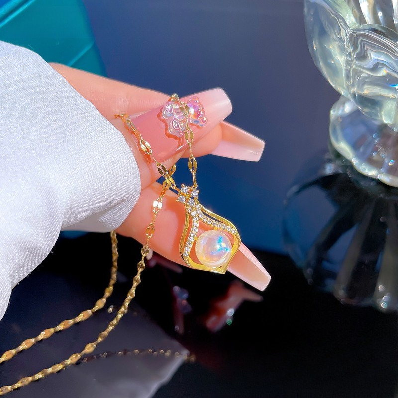 Collar elegante de perlas de C - Pearl Trim Chain reseña y precio